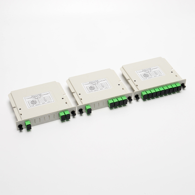 SC APC 연결기와 카세트형 LGX 박스 PLC 분배기 삽입 1x2 1x4 1x8